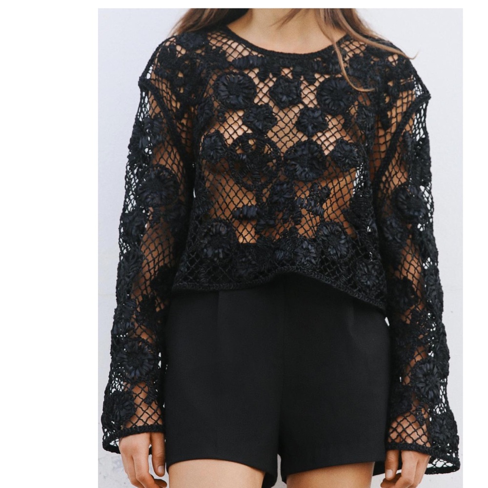Zara crochet top
